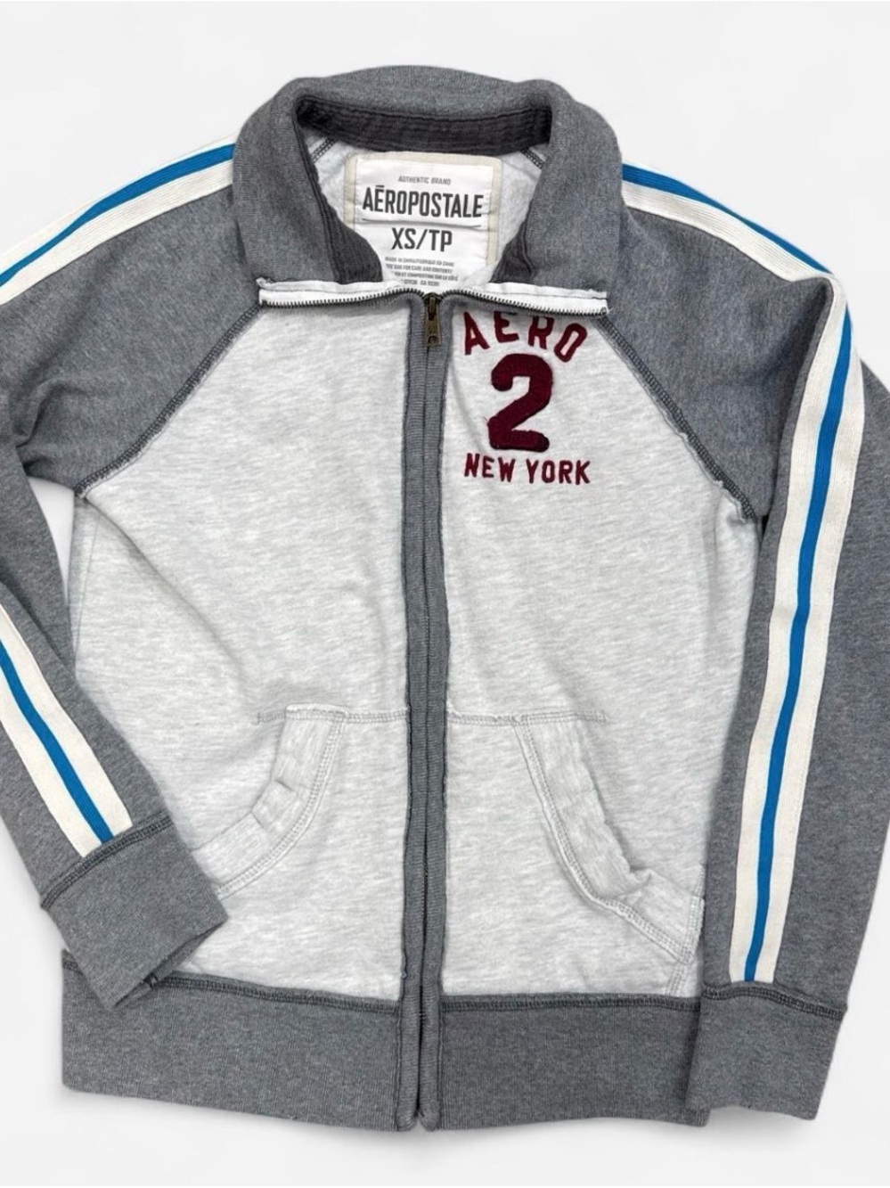 Aeropostale XS Y2K Zip-Up Hoodie